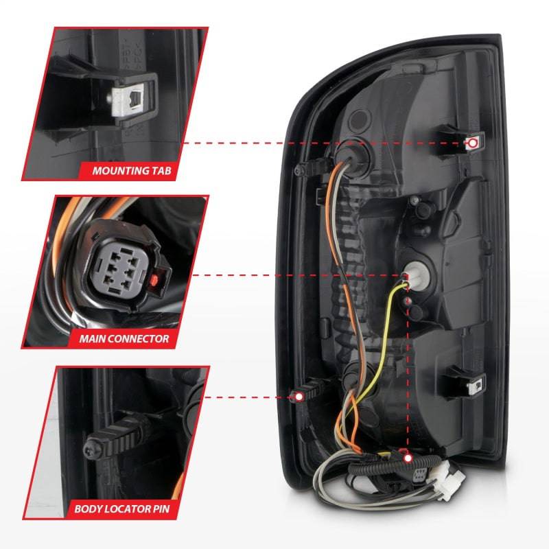ANZO 15-21 Chevrolet Colorado Full LED Tail Lights w/ Red Lightbar Black Housing Smoke Lens - My Store