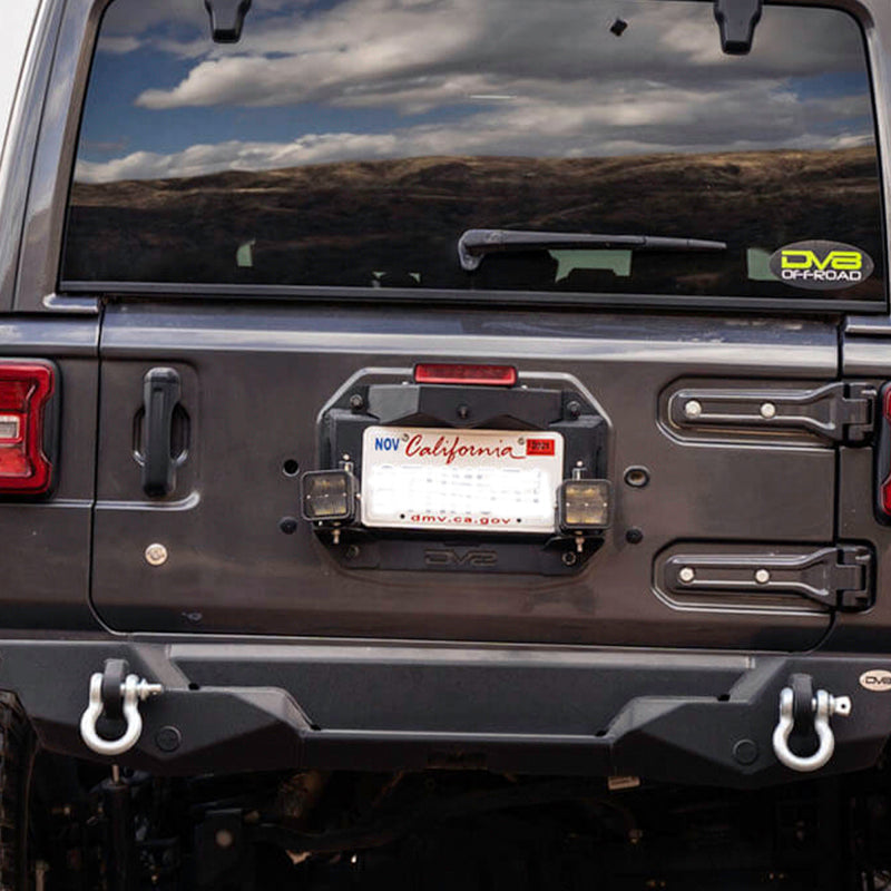 DV8 Offroad 18-22 Jeep Wrangler JL Spare Tire Delete Kit w/Light Mounts - Mammoth Racing -