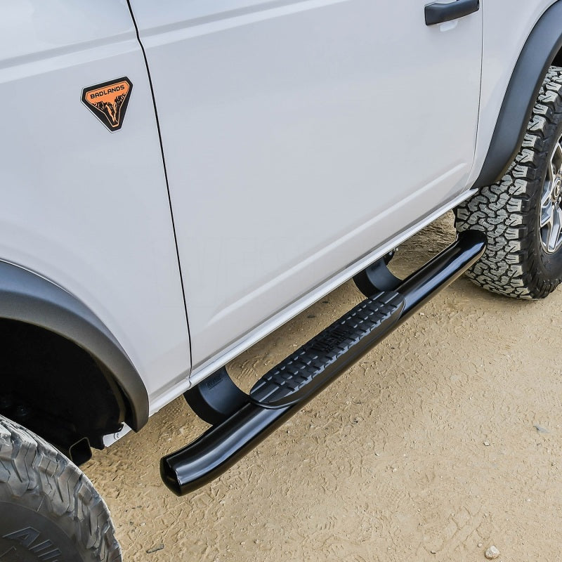 Westin 21-22 Ford Bronco (2-Door) PRO TRAXX 4 Oval Nerf Step Bars - Textured Black - Mammoth Racing -