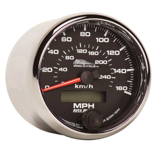 Autometer Pro-Cycle Gauge Speedo 2 5/8in 160 Mph/260Kmh Elec Black - My Store