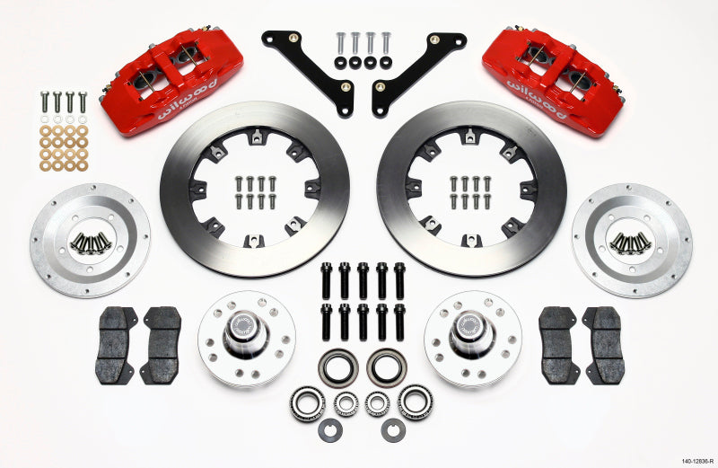 Wilwood Dynapro 6 Front Hub Kit 12.19in Drilled Red 79-81 Camaro - Mammoth Racing -