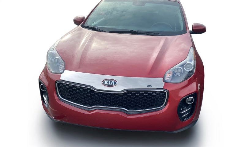 AVS 17-19 Kia Sportage Aeroskin Low Profile Hood Shield - Chrome - Mammoth Racing -
