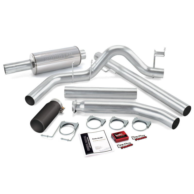 Banks Power 01 Dodge 5.9L Std Cab Git-Kit - SS Single Exhaust w/ Black Tip - Mammoth Racing -