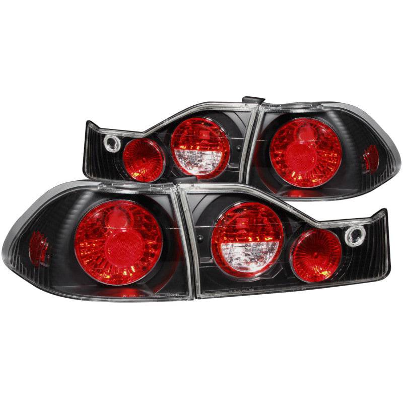 ANZO 1998-2000 Honda Accord Taillights Black - My Store