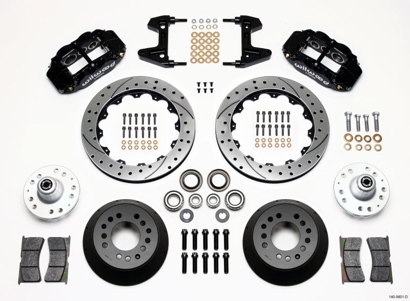 Wilwood Narrow Superlite 6R Front Hub Kit 12.88in Drilled 74-80 Pinto/Mustang II Disc Spindle only - My Store