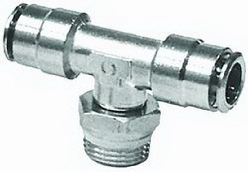 Firestone Male .25in. x 1.4in. x .25in. Branch Swivel Nickel Tee Air Fitting - 25 Pack (WR17603273) - Mammoth Racing -