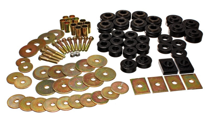 Energy 64-67 Buick Century/Regal/Grand National/Skylark/Special Black Body Mount Set - Mammoth Racing -