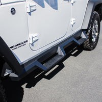 Westin/HDX 07-17 Jeep Wrangler Unlimited Drop Nerf Step Bars - Textured Black - Mammoth Racing -