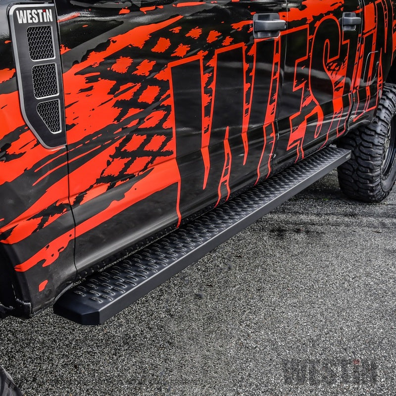 Westin Grate Steps Running Boards 90 in - Textured Black - Mammoth Racing -