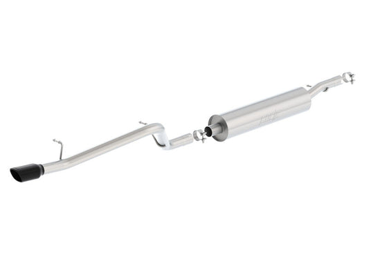 Borla 12-16 Jeep Wrangler V6 4WD Dirt Sport Cat-Back 2.5in Single Square Rolled Angle Cut Rear - My Store