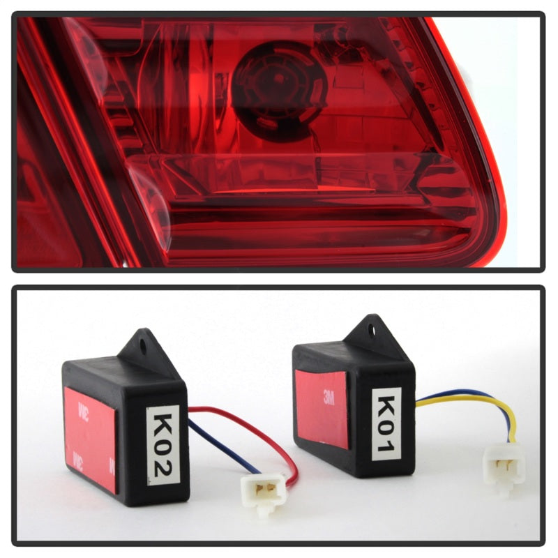 Xtune Mercedes Benz W210 E-Class 96-02 LED Tail Lights Red Clear ALT-CL-MBW210-LED-RC - Mammoth Racing -
