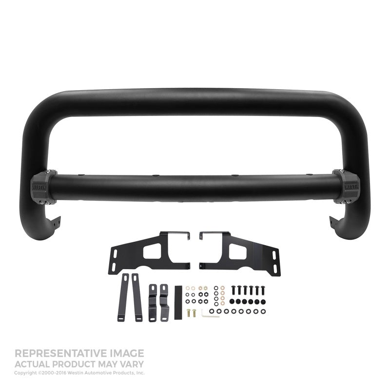 Westin 2010-2018 Ram 2500/3500 Contour 3.5in Bull Bar - Textured Black - Mammoth Racing -