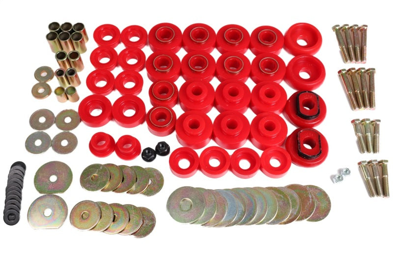 Energy Suspension 68-70 Chevrolet Biscayne/Bel Air/Caprice/Impala Body Mount Set w/ Hardware - Red - Mammoth Racing -