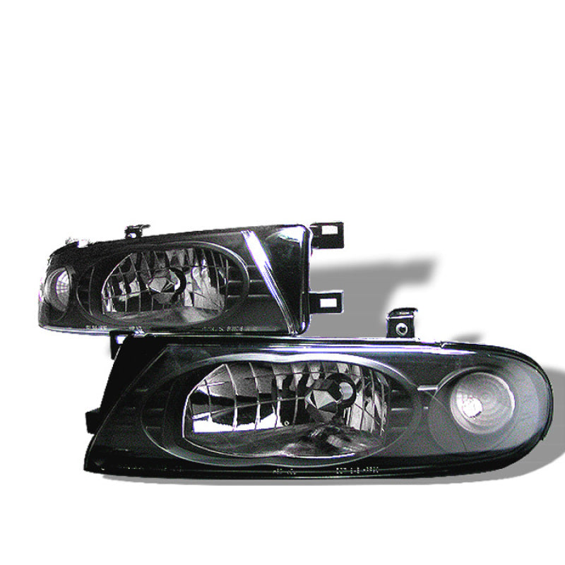 Spyder Nissan Altima 93-97 Crystal Headlights Black HD-YD-NA93-BK - Mammoth Racing -