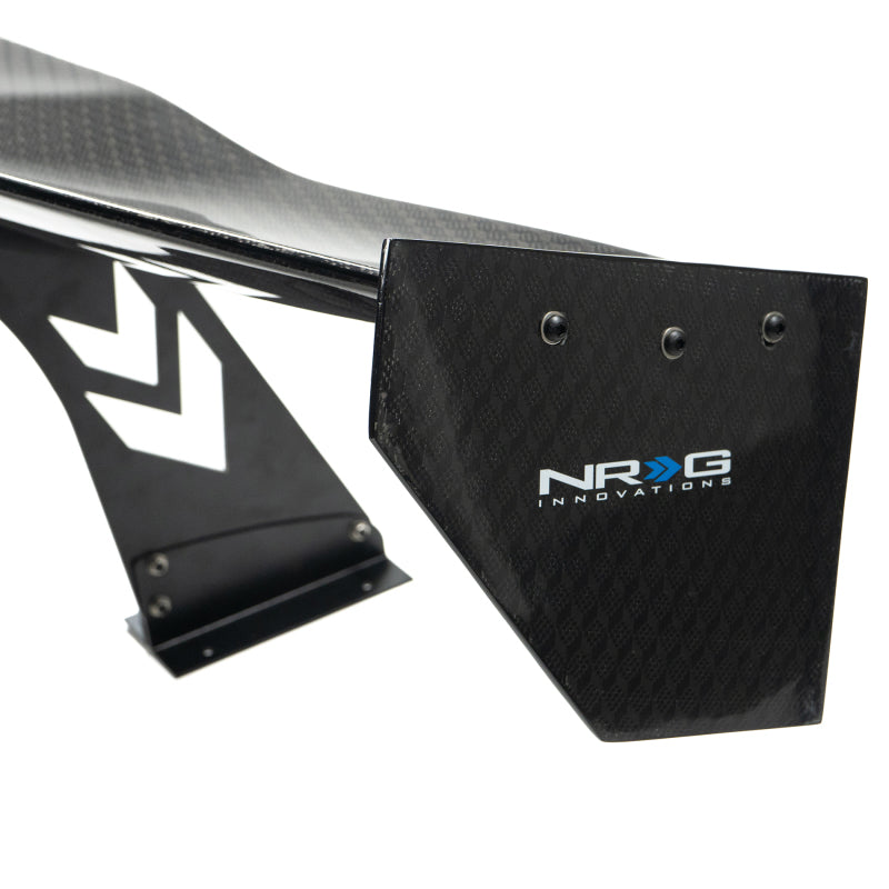 NRG Carbon Fiber Spoiler - Universal (69in.) w/ Diamond Weave/NRG Logo Stand Cut Out/Lrg Side Plate - My Store