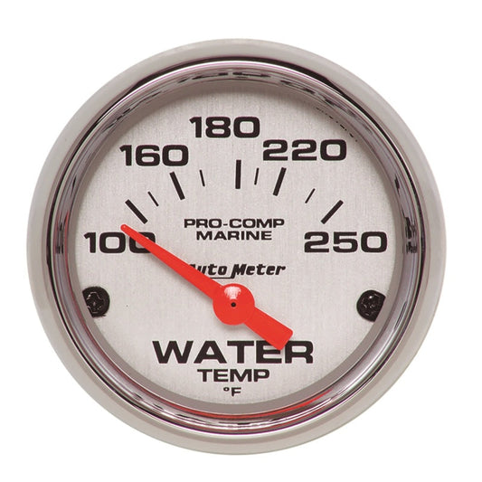Autometer Marine Chrome Ultra-Lite 2-1/16in 100-250 Degrees Electric Water Temperature Gauge - My Store