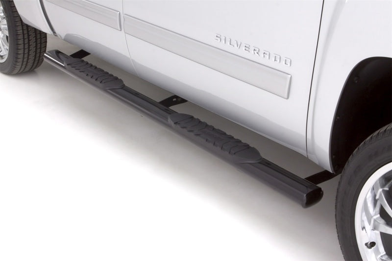 Lund 01-13 Chevy Silverado 1500 Crew Cab 5in. Oval Straight SS Nerf Bars - Polished - My Store