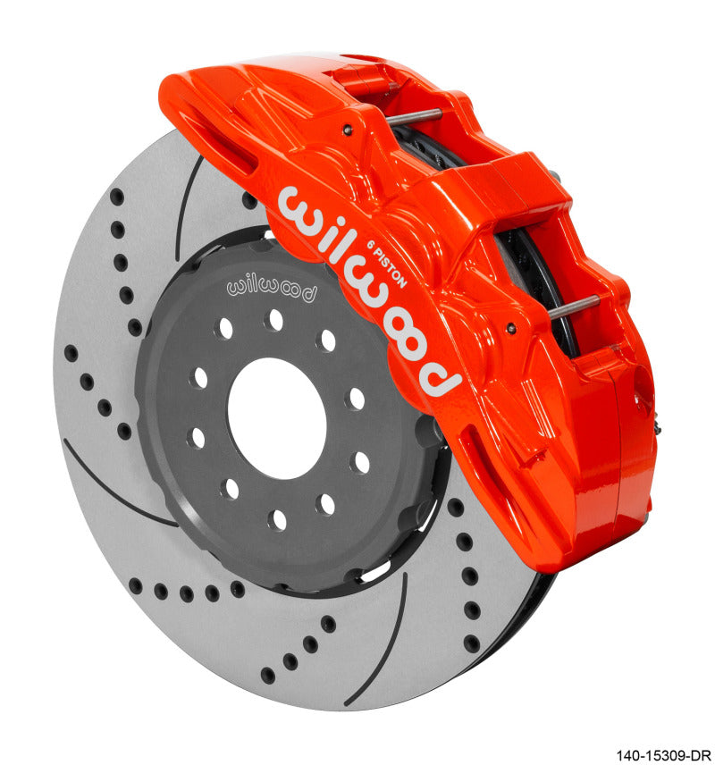 Wilwood Sx6r Front Brake Kit 14in SRP Slotted/Drilled Red 05-13 Chevy Corvette - My Store