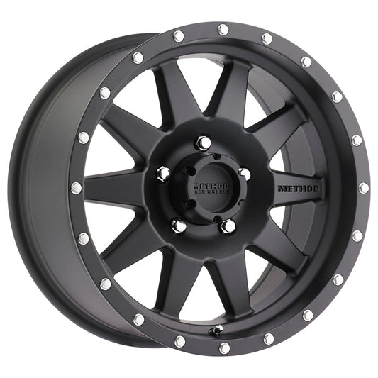 Method Mr301 The Standard 16x8 0mm Offset 5x4.5 83mm CB Matte Black Wheel - Mammoth Racing -