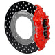 Wilwood 2014+ Polaris RZR XP 1000 Rear Kit 11.25in Drilled - Red - My Store