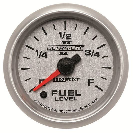 Autometer Ultra-Lite II 2-1/16in 0-280 Ohm Programmable Fuel Level Gauge - My Store