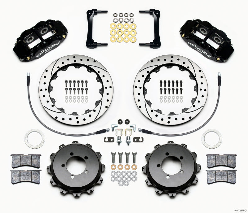 Wilwood Narrow Superlite 4R Rear Kit 12.88in Drilled 2008-2012 Subaru WRX w/Lines - Mammoth Racing -