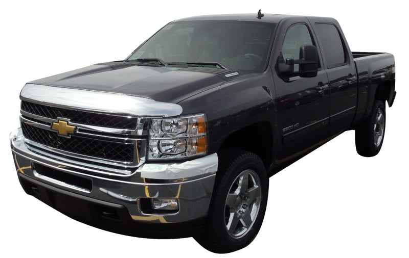 AVS 11-14 Chevy Silverado 2500 High Profile Hood Shield - Chrome - Mammoth Racing -
