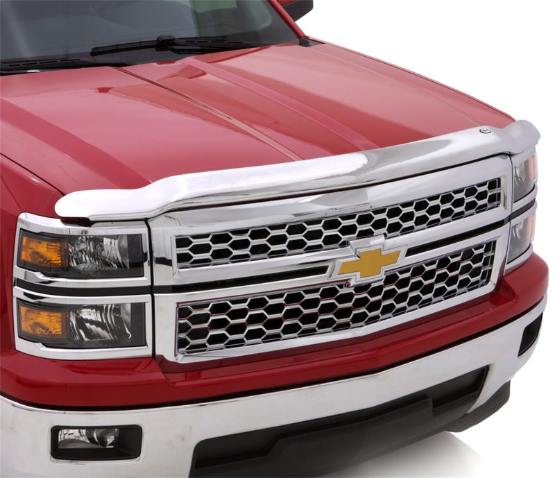 AVS 19-22 GMC Sierra 1500 Aeroskin Low Profile Hood Shield - Chrome - Mammoth Racing -