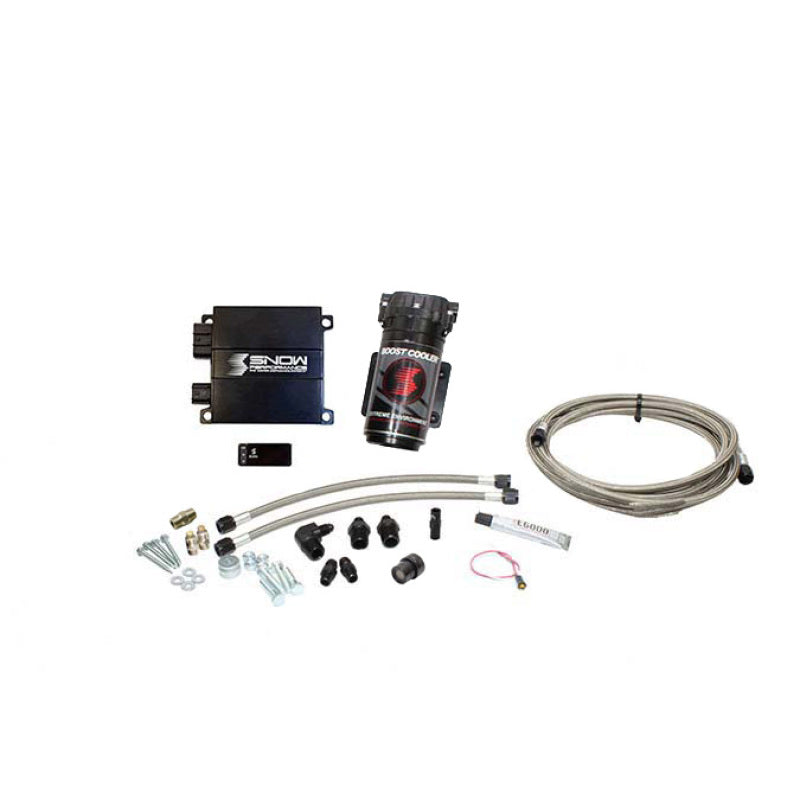 Snow Performance Stg 2 Boost Cooler Prog. Engine Mount Water Inj. Kit (SS Braided Line/4AN) w/o Tank - My Store