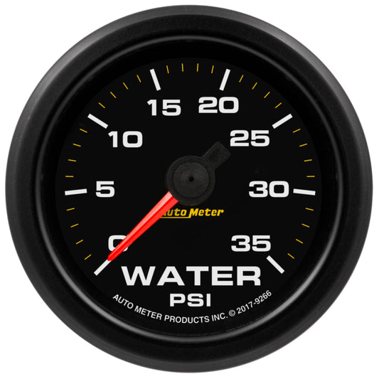 Autometer Extreme Environment 2-1/16in 35psi Water Pressure Gauge w/ Warning - My Store