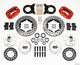 Wilwood Forged Dynalite Front Kit 11.00in Drill Red 1970-1973 Mustang Disc & Drum Spindle - Mammoth Racing -