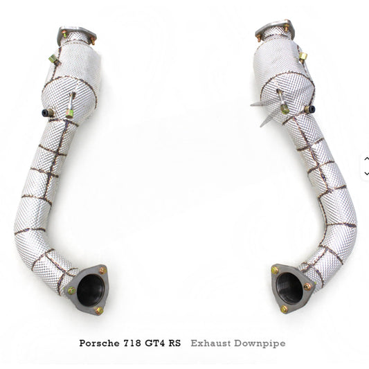 Catted High Flow Exhaust Downpipe for Porsche Cayman 718 GT4 RS 4.0L 2022-2025