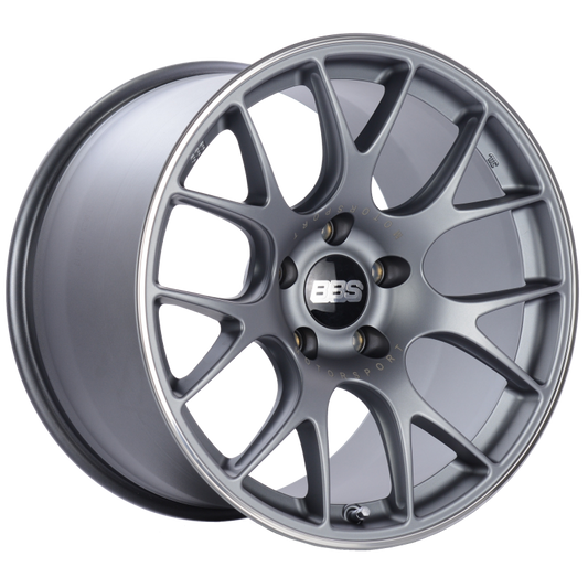 BBS CH-R 19x12 5x130 ET45 CB71.6 Satin Titanium Polished Rim Protector Wheel - Mammoth Racing -