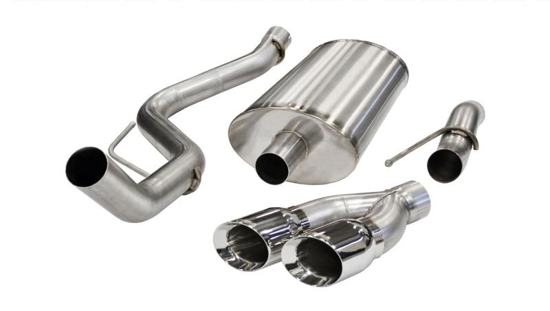 Corsa 10 Ford F-150 Raptor 5.4L V8 Polished Sport Cat-Back Exhaust - Mammoth Racing -