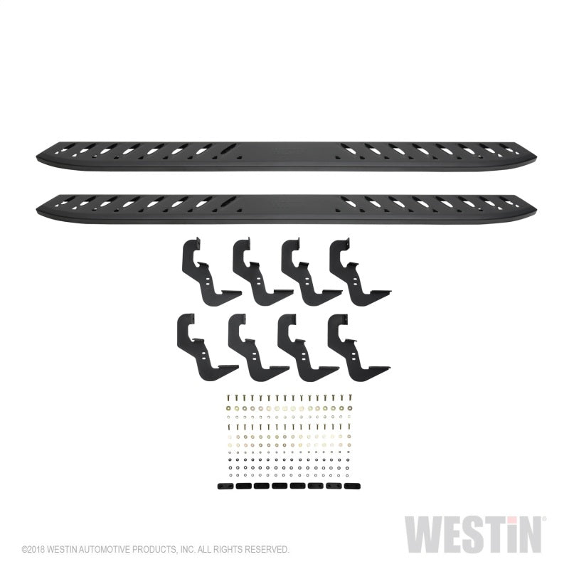 Westin 2019 Chevrolet Silverado/Sierra 1500 Crew Cab Thrasher Running Boards - Textured Black - Mammoth Racing -