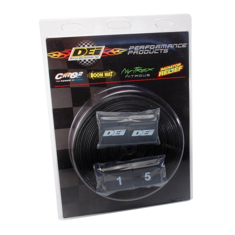 DEI Silicone Protect-A-Sleeve 3/8in - Silicone Fiberglass - 50ft - Black - Mammoth Racing -