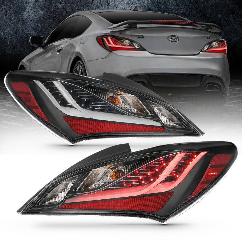 ANZO 10-13 Hyundai Genesis 2DR LED Taillights Smoke - My Store
