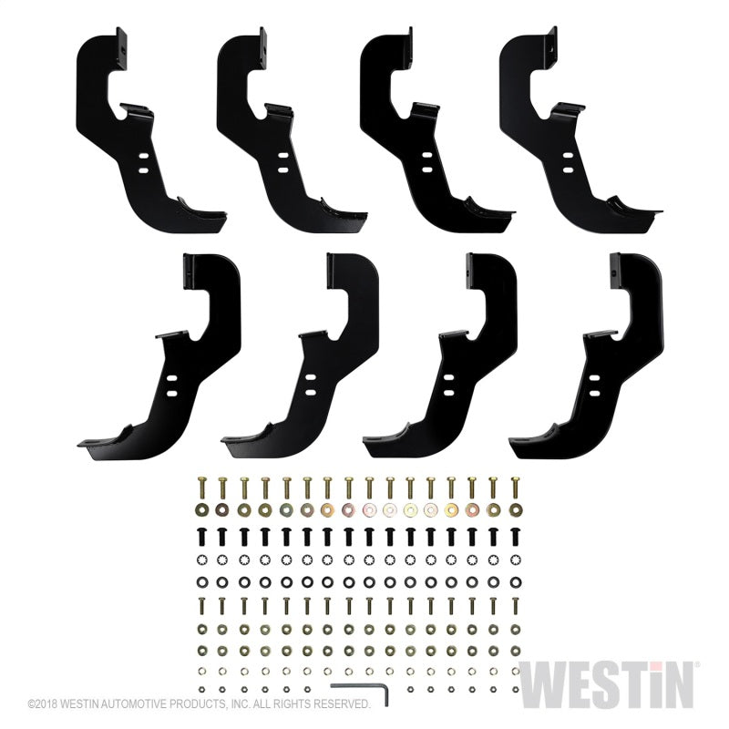 Westin 2019 Chevrolet Silverado Crew Cab w/ 6.5ft Bed PRO TRAXX 5 W2W Oval Nerf Step Bars - Black - Mammoth Racing -