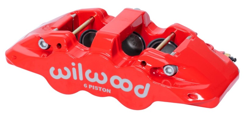 Wilwood Caliper-Forged DynaliteI w/Dust Seal-Red 4.04in Pistons, 1.25in disc, - Mammoth Racing -
