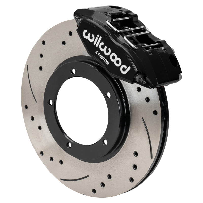 Wilwood 69-74 Porsche 911 Front Powerlite Brake Kit 3in MT Drilled & Slotted - Black - My Store