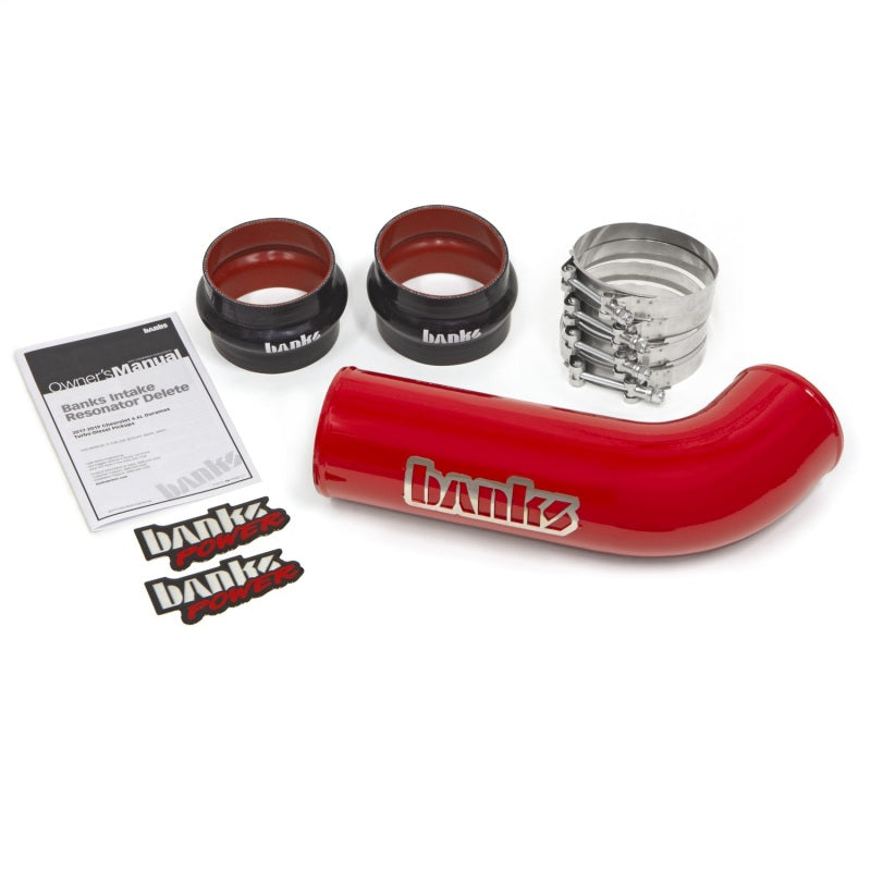 Banks Power 17-19 GM 2500/3500 6.6L L5P Intake Resonator Delete System - Red - Mammoth Racing -