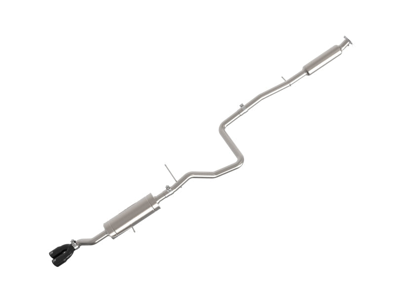 aFe Takeda Series 2 1/2in 304 SS Cat-Back 14-19 Ford Fiesta L4-1.6L w/Black Tip - Mammoth Racing -