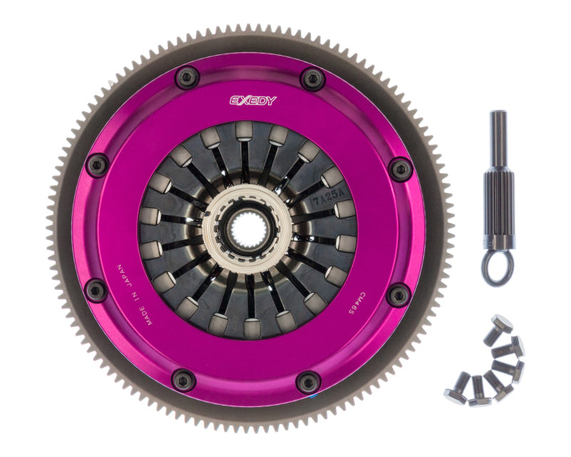 Exedy 1993-1995 Mazda Rx-7 R2 Hyper Twin Carbon-D Clutch Sprung Center Disc Pull Type Cover - Mammoth Racing -