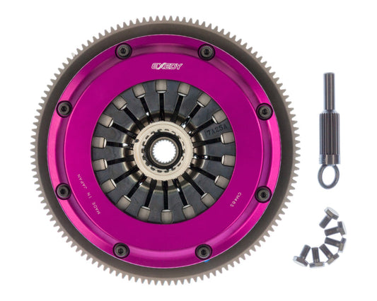 Exedy 1993-1995 Mazda Rx-7 R2 Hyper Twin Carbon-D Clutch Sprung Center Disc Pull Type Cover
