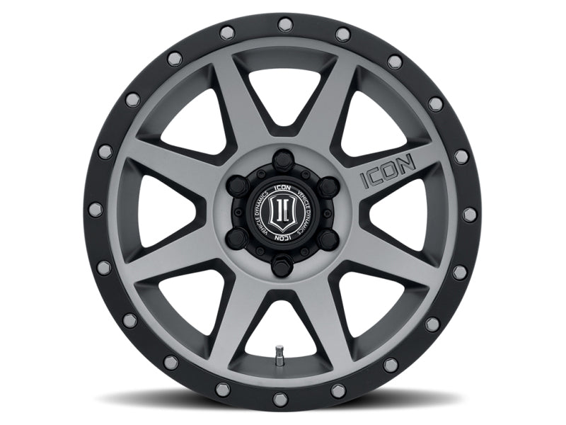 Icon Rebound 18x9 6x135 6mm Offset 5.25in BS 87.1mm Bore Titanium Wheel - Mammoth Racing -