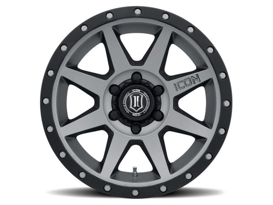 Icon Rebound 18x9 5x5 -12mm Offset 4.5in BS 71.5mm Bore Titanium Wheel