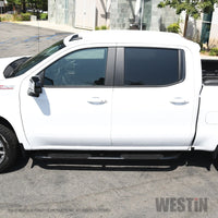 Westin 2019 Chevrolet Silverado/Sierra 1500 Crew Cab Platinum 4 Oval Nerf Step Bars - Black - Mammoth Racing -