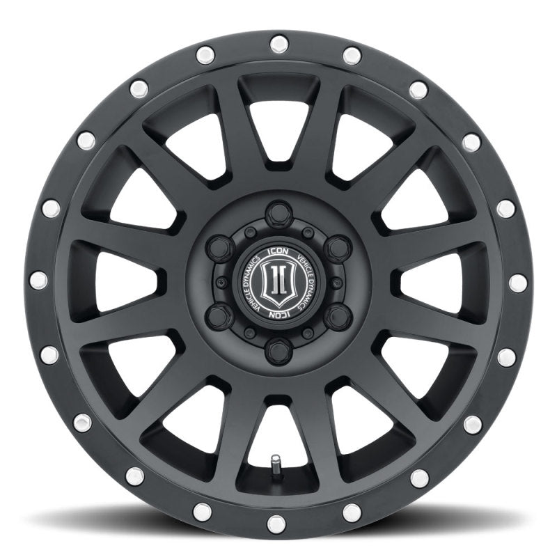 Icon Compression 17x8.5 5x5 -6mm Offset 4.5in BS 71.5mm Bore Satin Black Wheel - Mammoth Racing -