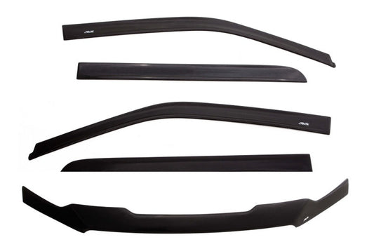AVS 12-15 Toyota Tacoma Double Cab Ventvisor & Aeroskin Deflector Combo Kit - Matte Black - Mammoth Racing -