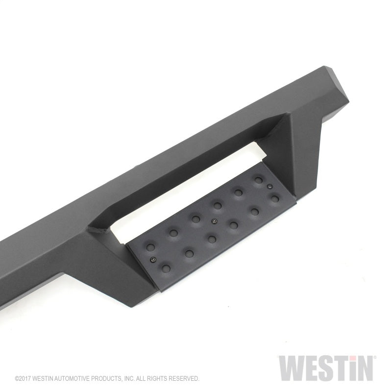 Westin 14-18 Chevrolet Silverado 1500 DC 6.5ft Bed HDX Drop W2W Nerf Step Bars - Tex. Blk - Mammoth Racing -